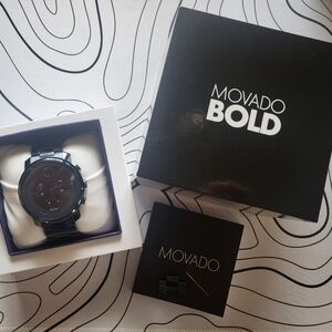 Movado Bold Navy Blue Mens Watch